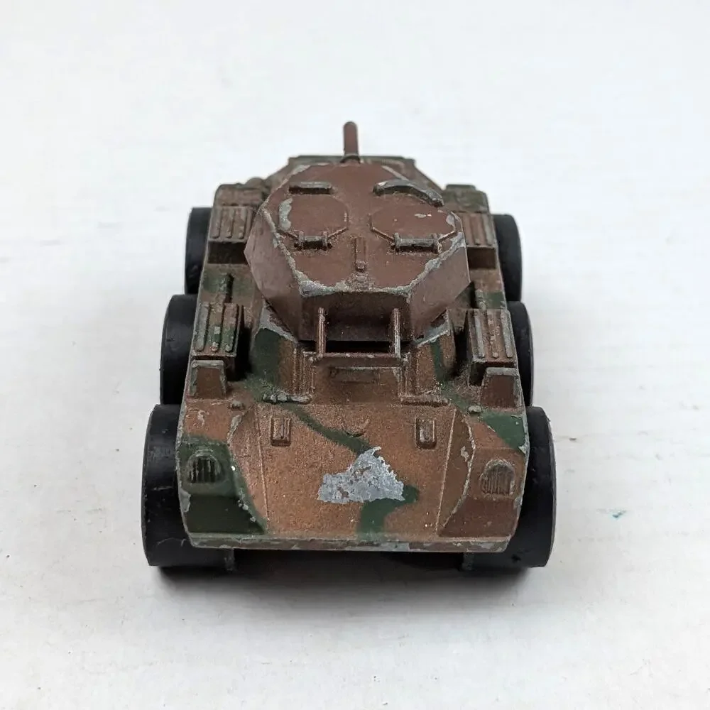 Vintage 1970s Tootsietoy Mark-2 Armored Car 4.5 inch Diecast Camo Military USA